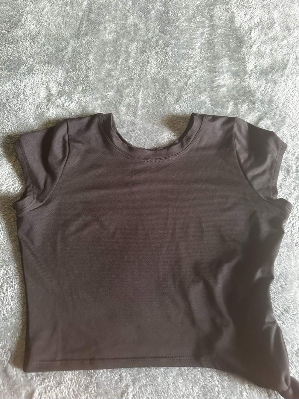 Bombshell Sportswear Black Cropped Tee with Chest Logo - Picture 3 of 4